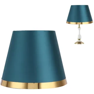 E27 Stoff Lampenschirm, Europäischer Stil Einfacher Lampenschirm Verschleißfeste Dekoration Lampenabdeckung für Tischlampe Stehleuchten(Grün)