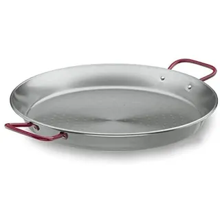 Lacor 63656 Eisen Paellapfanne 55 cm | Aus lebensmittelechtem Edelstahl gefertigt; hohe Korrosionsbeständigkeit und Haltbarkeit im täglichen Gebrauch