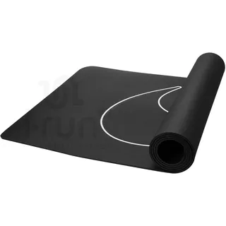 Nike Mat 5mm Fitnessmatte Yoga Matte Trainingsmatte Workout Gym rutschfest 5 mm, Black/Black/White, 66 x 180 x 5 mm