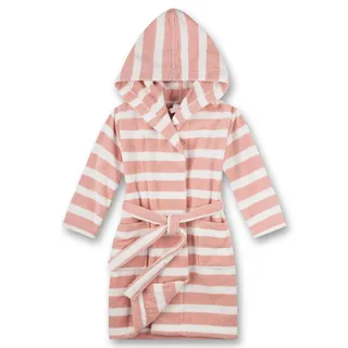 Sanetta Mädchen-Bademantel rosa gestreift | Hochwertiger und kuscheliger Bademantel aus einem Baumwoll-Mix für Mädchen. Bademantel für Mädchen