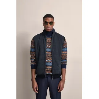 Sweatweste BUGATTI, Herren, Gr. XXL, grau (hellgrau), 75% Baumwolle, 25% Polyester, unifarben, regular fit, ohne Ausschnitt, Westen Sweatweste, mit Steppung