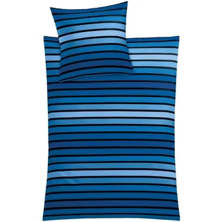 KLEINE WOLKE Neapel Gestreift Königsblau 135 x 200 cm + 80 x 80 cm