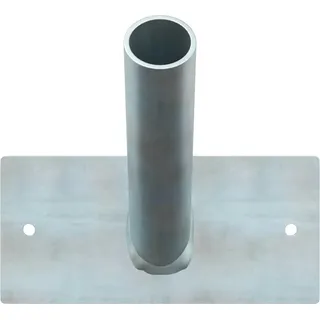 vidaXL Fahnen Pole Holde Silber 13 x 6 x 0,2 cm Stahl - Silber