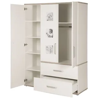 roba Kinderkleiderschrank Moritz 134,5 x 193 x 55 cm Metall weiß