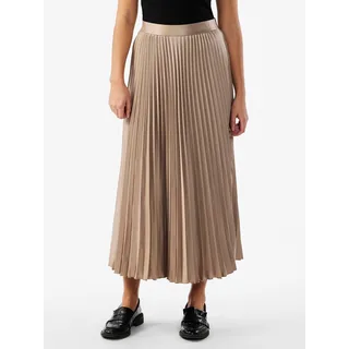 Y.A.S Plisseerock »YASCELINE HW MIDI SKIRT S. NOOS«, braun