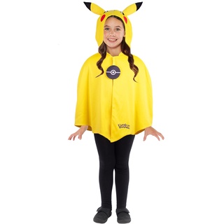 Amscan 9918497 - Unisex Officially Licensed Pokémon Pikachu Cape Kids Fancy Dress Costume Age: 3-7yrs