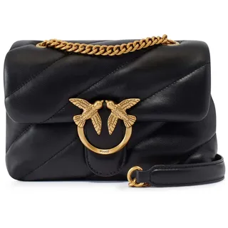 PINKO Love Puff Mini CL Sheep Nappa S Black - Antique Gold