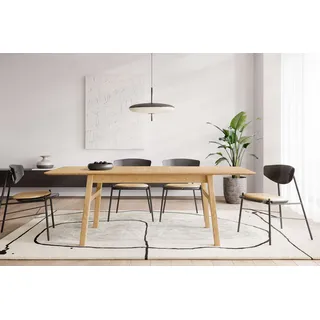 WoodMan »Curved«, Scandi Design, Breite 180 cm, ausziehbar auf 220 cm