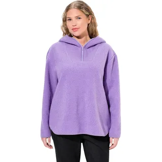 Ulla Popken Damen große Größen Übergrößen Plus Size Teddypullover, Plüsch, Kapuze, Langarm