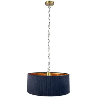 Relaxdays 1-flg. E27 40 cm Stoffschirm schwarz/Bronze