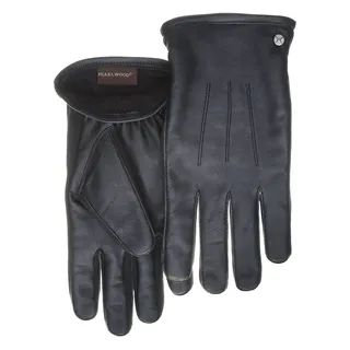 Lederhandschuhe PEARLWOOD "Will", Herren, Gr. 9.5, schwarz, Schafsleder, Biesen, unifarben, Handschuhe Lederhandschuhe