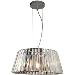 Kristall-Hängeleuchte , Chromfarben , Metall, Glas , 150 cm , Lampen & Leuchten, Leuchtenserien