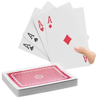 Relaxdays Pokerkarten, Jumbo (Deutsch),