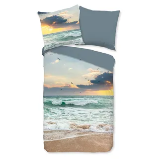 Duvet cover Pure 155x220 + 1* 80x80 cm - Sea with setting sun - Bunt