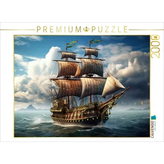 CALVENDO Puzzle Segelschiff auf dem Meer | 2000 Teile Lege-Größe 90x67cm Foto-Puzzle für glückliche Stunden