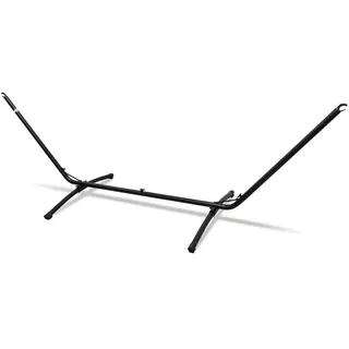 Amanka Hängemattengestell bis 120kg, 310/100cm, schwarz , Schwarz , Metall , Rechteckig , 100x95x310 cm , Gartenmöbel, Gartenschaukeln, Hängematten