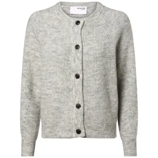 Selected Lulu Short Strickjacke - Medium Grey Melange - M