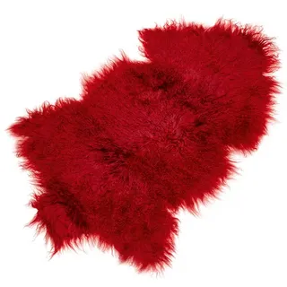 Sitzauflage Tibet-Lammfell rot, 5x90x55 cm