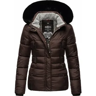 Navahoo Damen Winterjacke Steppjacke mit Teddyfell - Kunstpelz Kapuze Loveleen