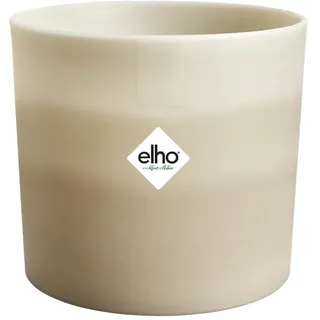 elho Colour Gradiant Rund 18cm - Blumentopf für Innen - 100% recyceltes Plastik - Ø 18.2 x H 16.8 - Beige/Sandsteinbeige