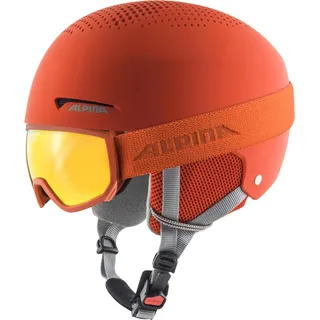 Alpina Zupo Set Skihelm (Größe 48-52CM, orange)