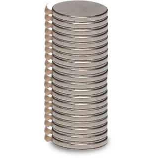 Maul Neodym Magnete silber Selbstklebend stark extra flach 20 Stück