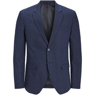 JACK&JONES Herren JPRRIVIERA Linen SN Slim Blazer, Dark Navy/Fit:Slim FIT, 46