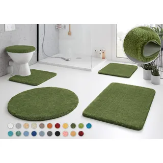 Kleine Wolke Badematte »RELAX« Höhe 30 mm rutschhemmend beschichtet fußbodenheizungsgeeignet Badteppich, Uni Farben, rechteckig, rund & als Set erhältlich, grün