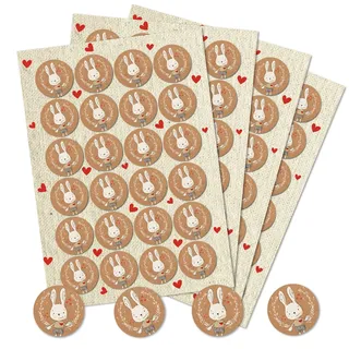 Logbuch-Verlag 96 Osterhase Aufkleber Osteraufkleber Hase Sticker Häschen Ohren Geschenk Deko