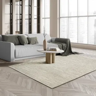 the carpet Teppich »Boho Nature Wool« rechteckig Natur Wool Handgewebter Wollteppich skandinavischen Boho-Look, beige