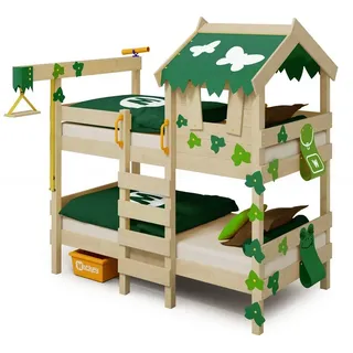 Wickey Kinderbett Etagenbett CrAzY Ivy mit Plane Hochbett, 90 x 200 cm Hausbett - grün/apfelgrün - Grün