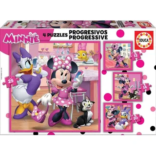 Educa Minnie Happy Helpers 12-16-20-25, Spiel, Cranberry