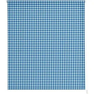 Estoralis | KÜCHE | Modernes Design-Rollo | Digital bedruckter Stoff | Vichy-2 Blau | 160 x 180 cm. (Breite/Höhe) Stoffgröße 157 x 175 cm. | Rollos für Fenster und Türen