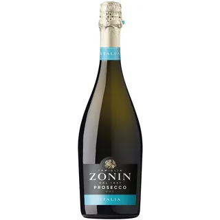 Zonin Prosecco D.O.C. Vino Spumante Brut (1 x 0.75l), feinperlend, platingelb im Glas, zum Genießen mit besten Freunden