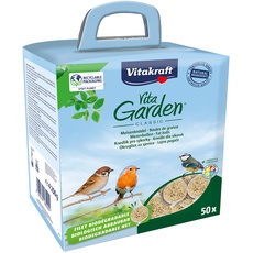 Vitakraft Vita Garden – Fettkugeln für Gartenvögel mit Netz biologisch abbaubar – 1 x 50 cm