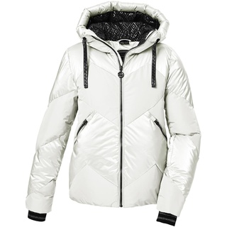 KILLTEC Damen Skijacke/Funktionsjacke in Daunenoptik mit abzippbarem Schneefang KSW 100 WMN SKI QLTD gebrochenes weiss, 44,