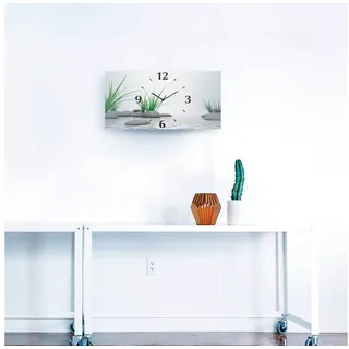 ARTland 3 D Steine 60 cm Quarz Wanduhr grau/weiß