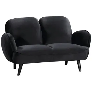 Atlantic Home Collection BEN, 2-Sitzer Sofa, Samt, schwarz