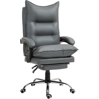 Vinsetto Drehstuhl Kunstleder Dunkelgrau