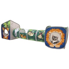 Kitty City Pop Open Jungle Combo,Collapsible Cat Cube, Play Kennel, Cat Bed, Tunnel, Cat Toys
