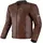 HUNTER Jacke Herren mit Protektoren Leder Rückenprotektor Motorradjacke Sommer Schutzjacken Protektorenjacke Sommerjacke Stadt Touren Männer Dunkelbraun XL