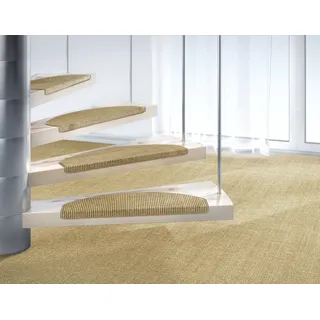 DEKOWE Stufenmatte »Mara S2« halbrund 5 mm Höhe 100% Sisal, große Farbauswahl, selbstklebend, auch als Set 15 Stück, beige
