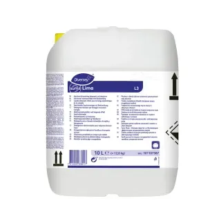 Suma Lima L3 Spülmaschinenreiniger, chlorhaltig, alkalisch, Flüssiger maschineller Geschirrreiniger für mittelhartes und hartes Wasser, 10 Liter - Kanister