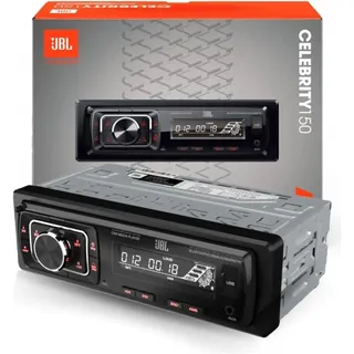 JBL Autoradio Bluetooth Celebrity 150 von Harman Kardon, 1 DIN 4 x 50W AM/FM Radio Mit Bluetooth Streaming und Freisprecheinrichtung für Auto mit Abnehmbares Display, USB, SD, AUX und 2 RCA Ausgänge