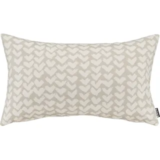 H.O.C.K. Dekokissen »White Heart« mit Herzen, Kissenhülle mit Füllung, 1 Stück, beige