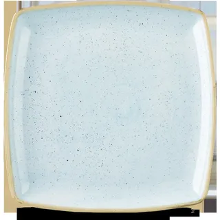 Churchill Super Vitrified Stonecast Duck Egg Platte, 26 cm, 6 Stück, Entenei Blau, Quadratisch