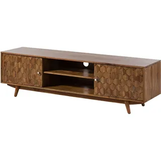 MASSIVMOEBEL24.DE TV-Board Akazie 170x42x48 Akazie natur lackiert MOSAYK #111 - Braun