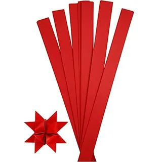 Creativ Company Papier-Streifen, A: 10 mm, Durchmesser: 4,5 cm, rot, 100 Stück