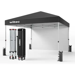 Wiltec Faltpavillon 3 x 3 m Grau