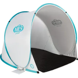 NILS CAMP Strandzelt NC3173 – Pop-Up Zelt mit UV-Schutz und Tragetasche Weiß - Weiß